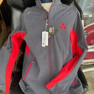 North End Sports soft Shell Jacket, Large , Carbon and Red, NEW